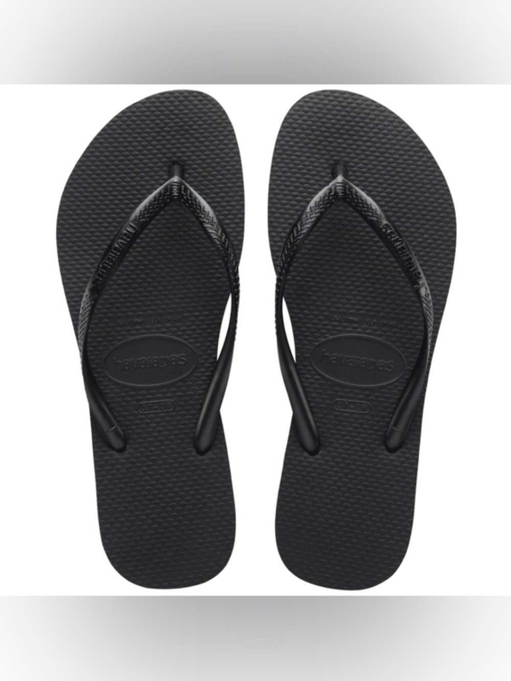 Havaianas Women's Slim Flip Flops - Black
